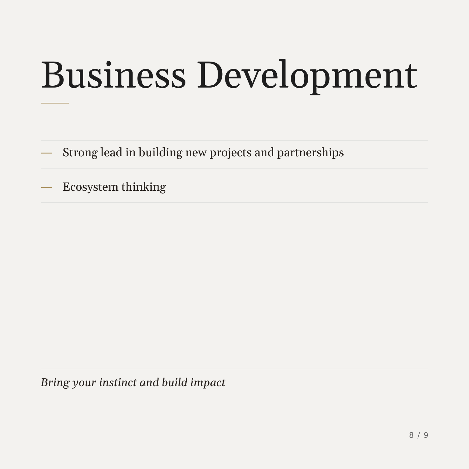 Job advertisement slide 8